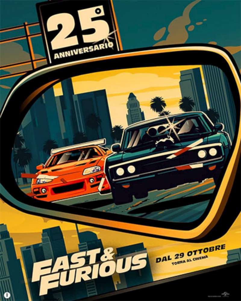 Locandina Fast & Furious - 25° anniversario